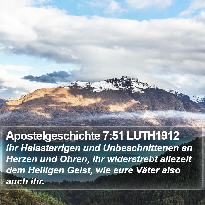 Apostelgeschichte 7:51 LUTH1912 Bible Study
