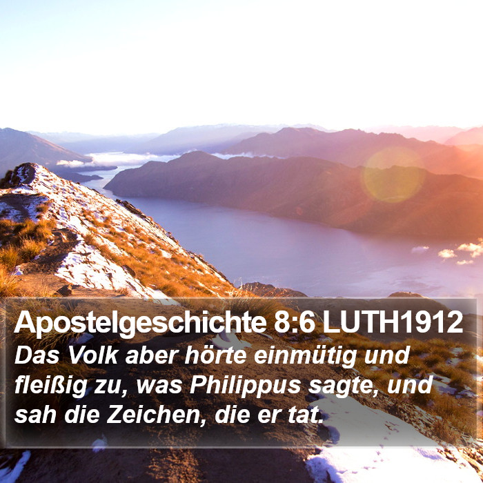 Apostelgeschichte 8:6 LUTH1912 Bible Study