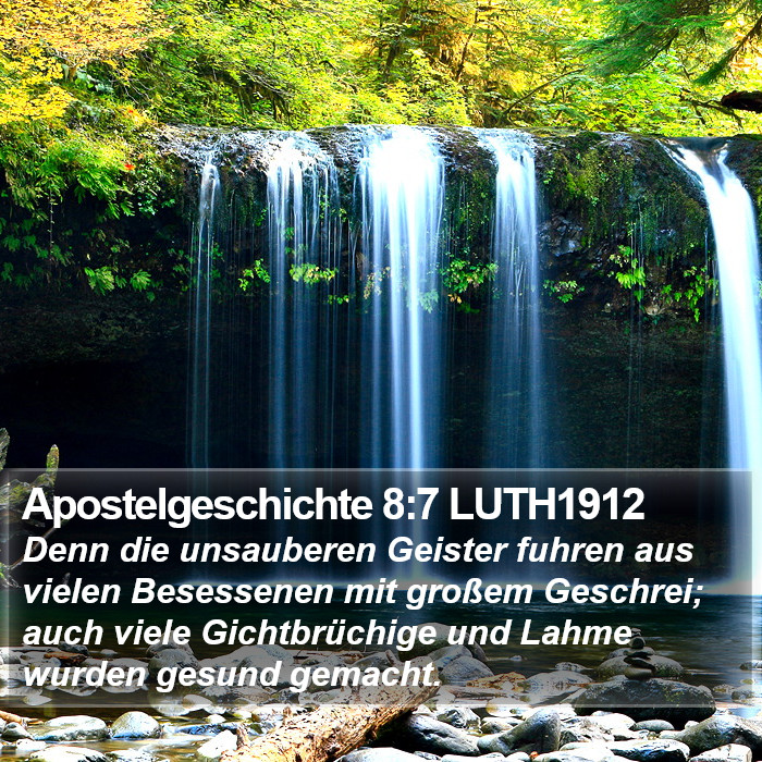 Apostelgeschichte 8:7 LUTH1912 Bible Study