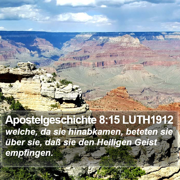 Apostelgeschichte 8:15 LUTH1912 Bible Study