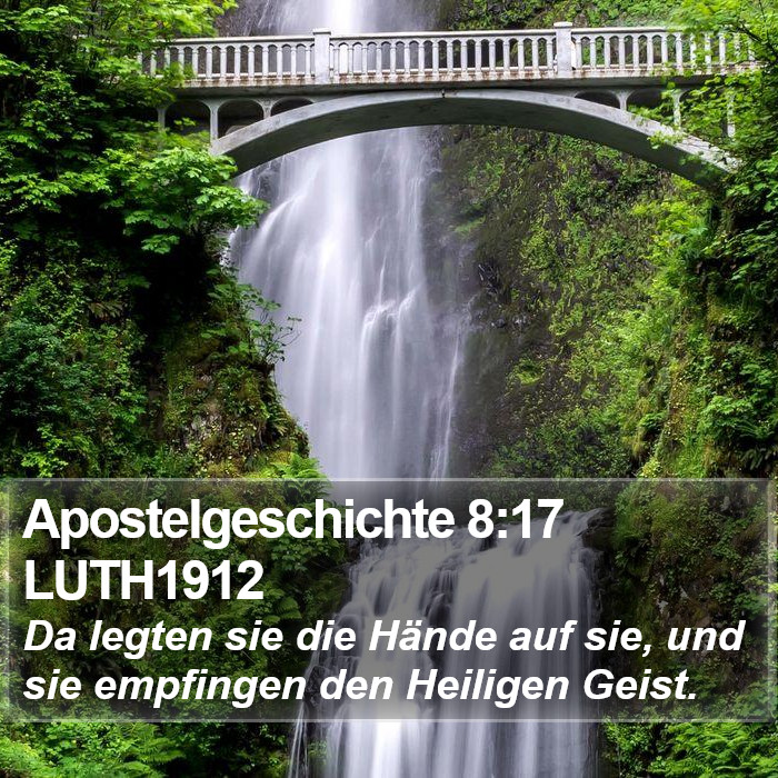 Apostelgeschichte 8:17 LUTH1912 Bible Study