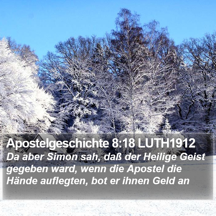 Apostelgeschichte 8:18 LUTH1912 Bible Study