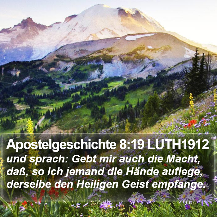 Apostelgeschichte 8:19 LUTH1912 Bible Study