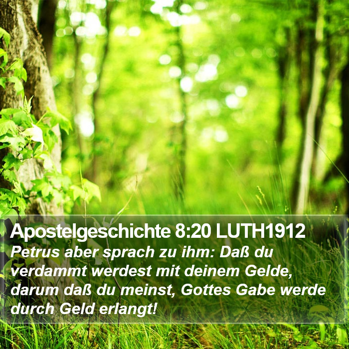 Apostelgeschichte 8:20 LUTH1912 Bible Study