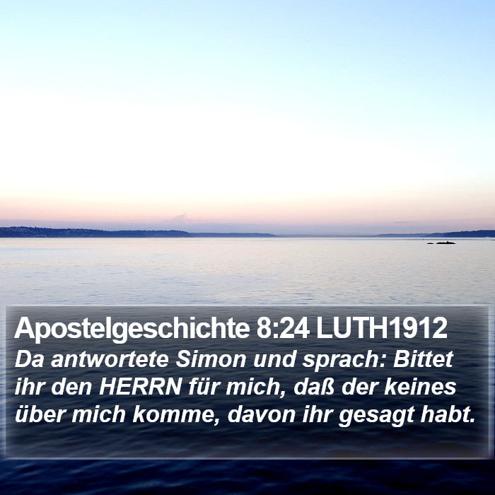 Apostelgeschichte 8:24 LUTH1912 Bible Study