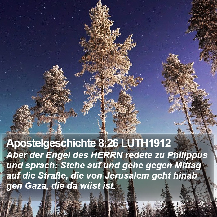 Apostelgeschichte 8:26 LUTH1912 Bible Study