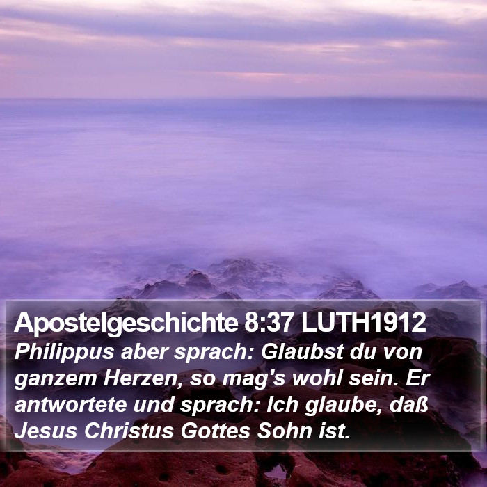 Apostelgeschichte 8:37 LUTH1912 Bible Study