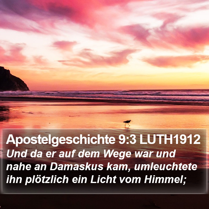 Apostelgeschichte 9:3 LUTH1912 Bible Study