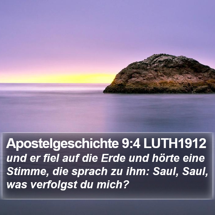 Apostelgeschichte 9:4 LUTH1912 Bible Study