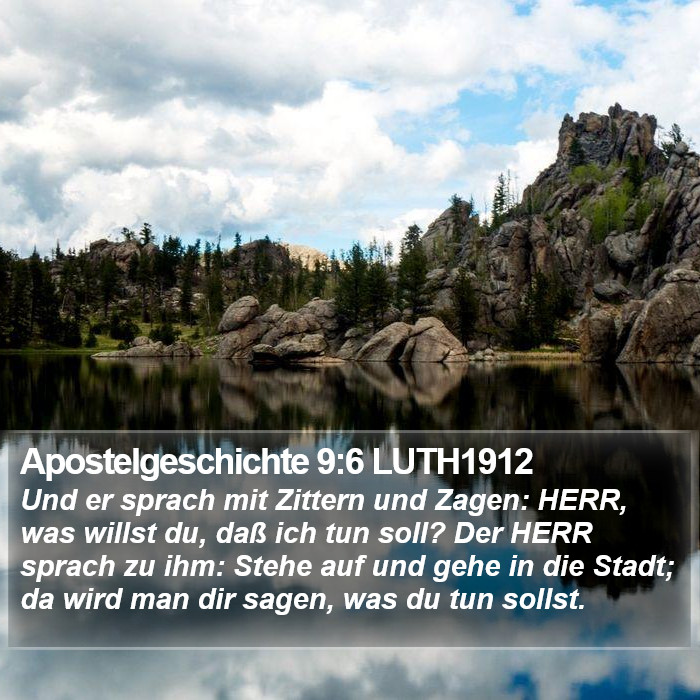 Apostelgeschichte 9:6 LUTH1912 Bible Study