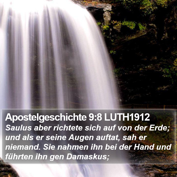 Apostelgeschichte 9:8 LUTH1912 Bible Study