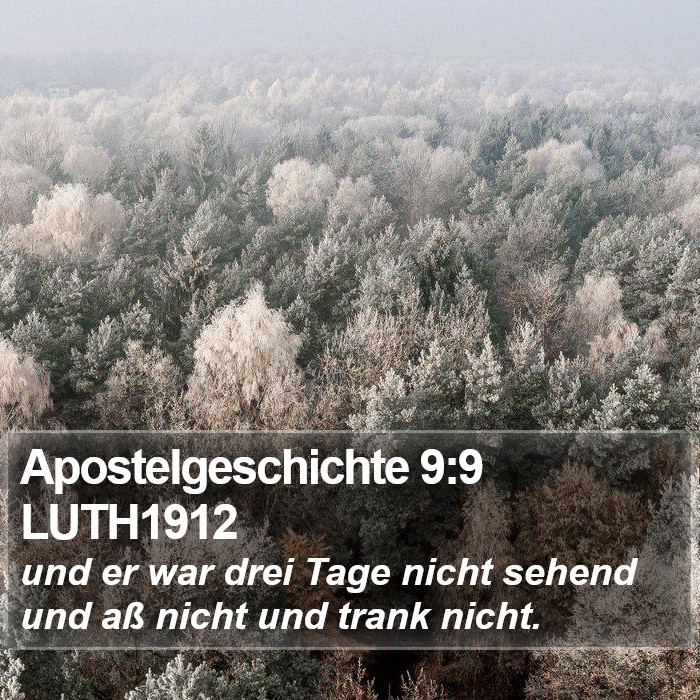 Apostelgeschichte 9:9 LUTH1912 Bible Study