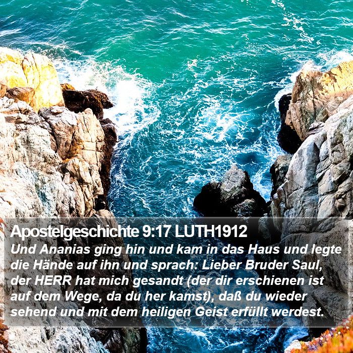 Apostelgeschichte 9:17 LUTH1912 Bible Study