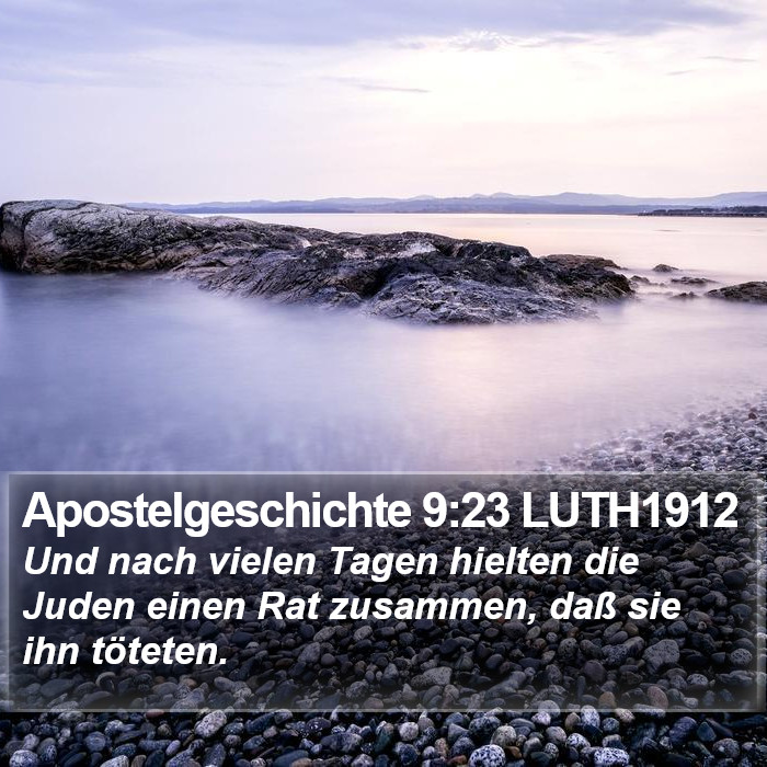 Apostelgeschichte 9:23 LUTH1912 Bible Study