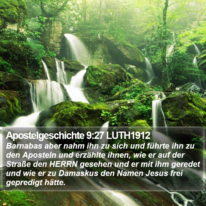 Apostelgeschichte 9:27 LUTH1912 Bible Study