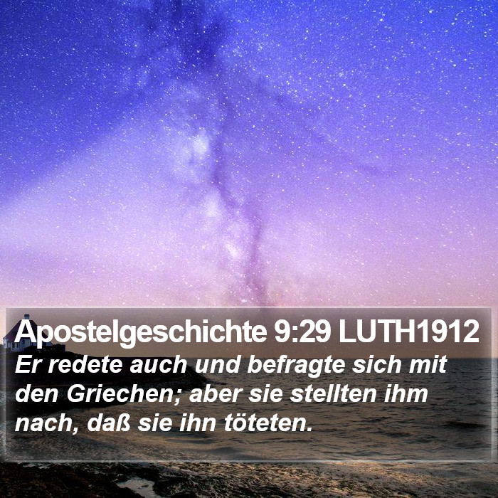 Apostelgeschichte 9:29 LUTH1912 Bible Study