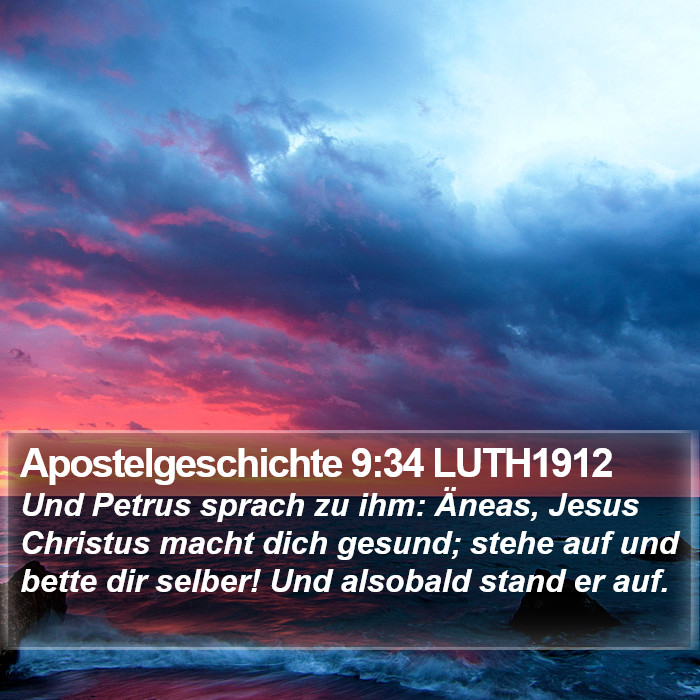Apostelgeschichte 9:34 LUTH1912 Bible Study
