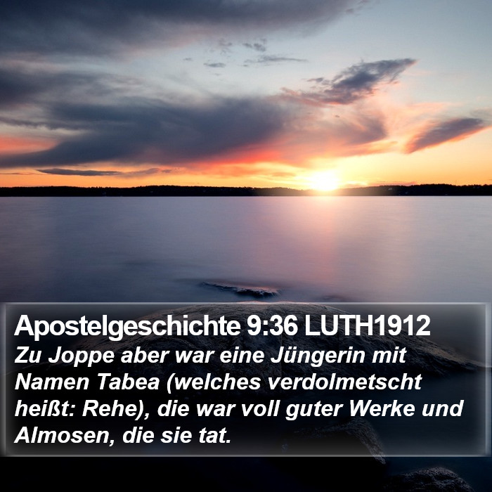 Apostelgeschichte 9:36 LUTH1912 Bible Study