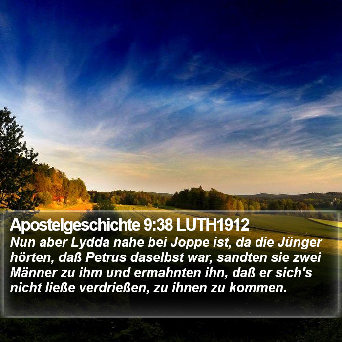 Apostelgeschichte 9:38 LUTH1912 Bible Study