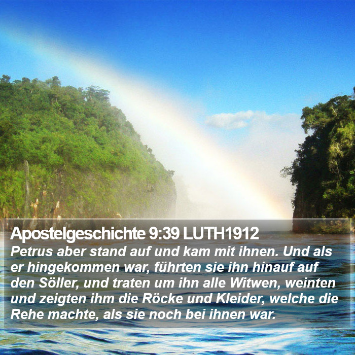 Apostelgeschichte 9:39 LUTH1912 Bible Study