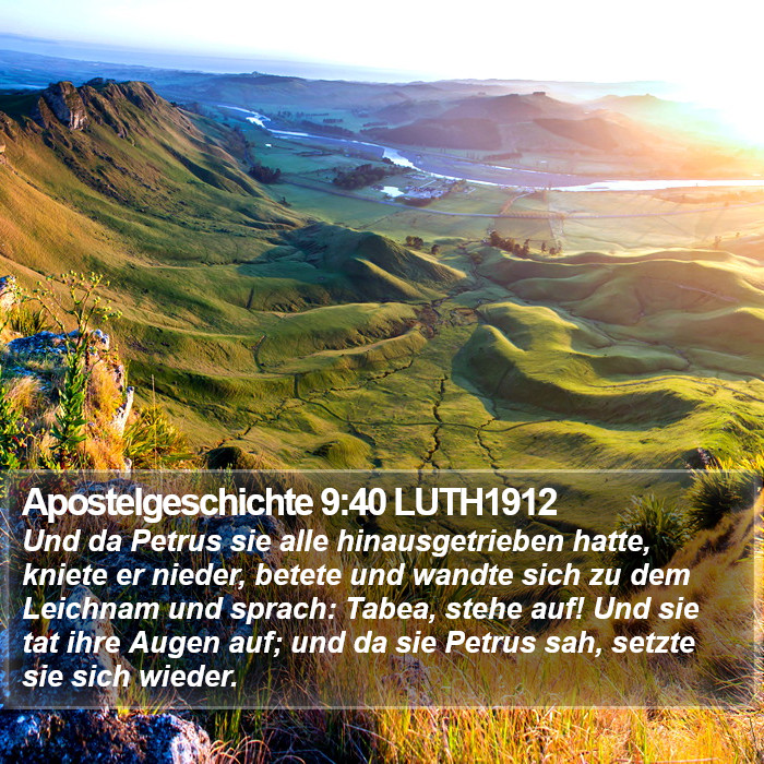 Apostelgeschichte 9:40 LUTH1912 Bible Study