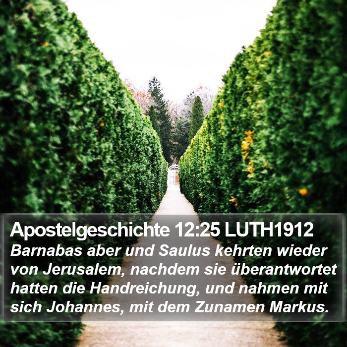 Apostelgeschichte 12:25 LUTH1912 Bible Study