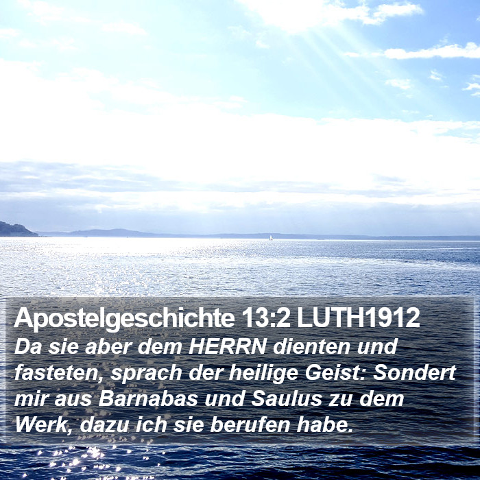 Apostelgeschichte 13:2 LUTH1912 Bible Study