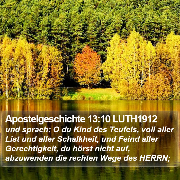Apostelgeschichte 13:10 LUTH1912 Bible Study