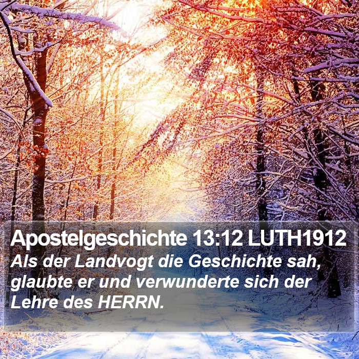 Apostelgeschichte 13:12 LUTH1912 Bible Study
