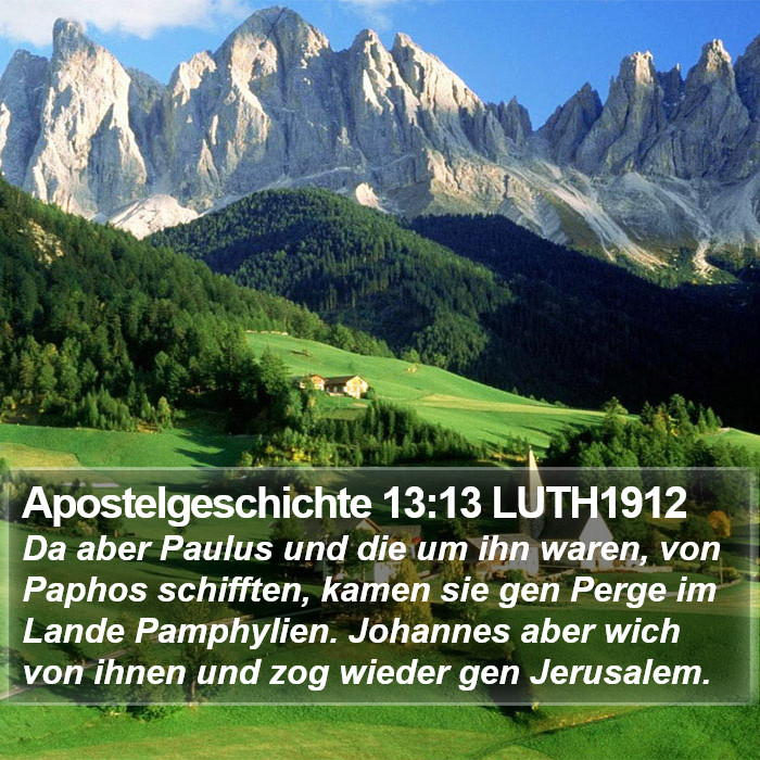Apostelgeschichte 13:13 LUTH1912 Bible Study