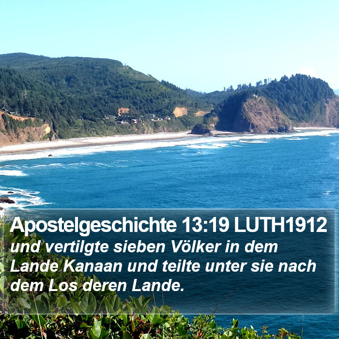 Apostelgeschichte 13:19 LUTH1912 Bible Study