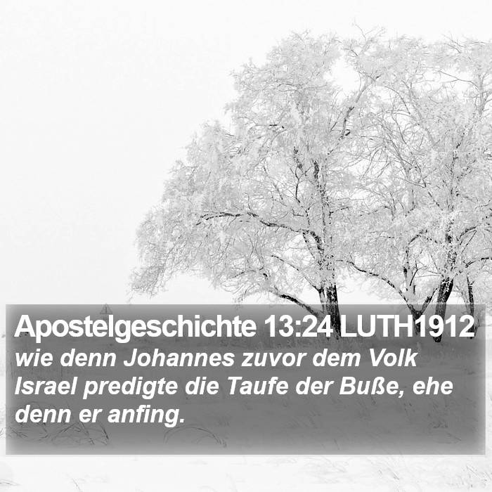 Apostelgeschichte 13:24 LUTH1912 Bible Study