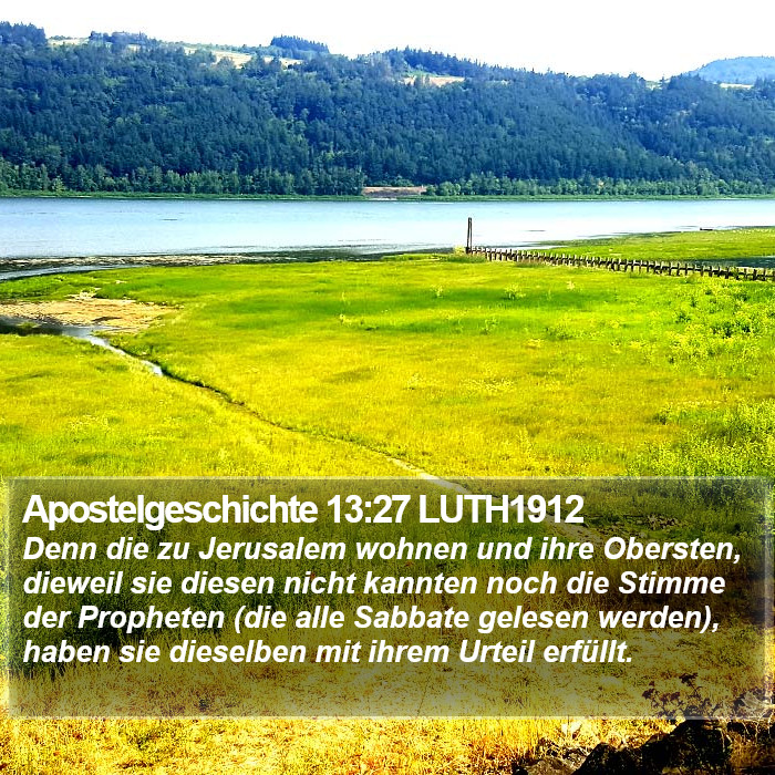 Apostelgeschichte 13:27 LUTH1912 Bible Study