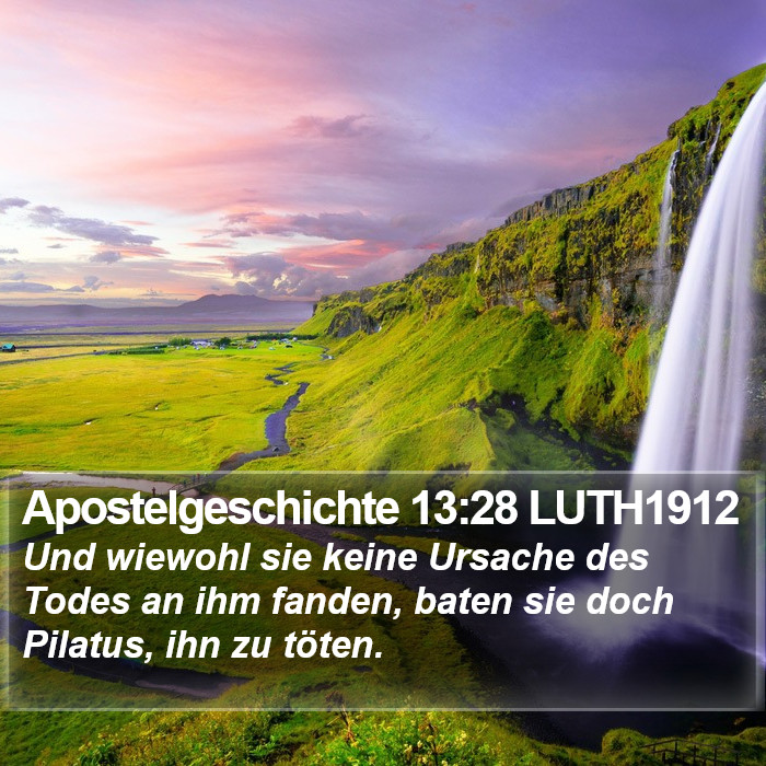 Apostelgeschichte 13:28 LUTH1912 Bible Study