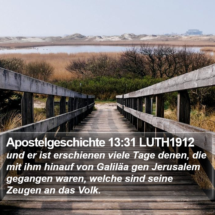 Apostelgeschichte 13:31 LUTH1912 Bible Study