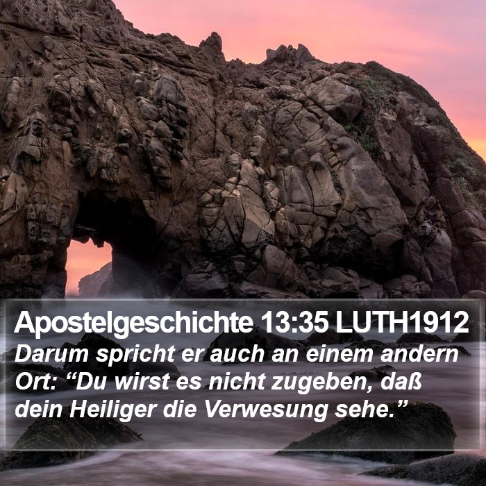 Apostelgeschichte 13:35 LUTH1912 Bible Study