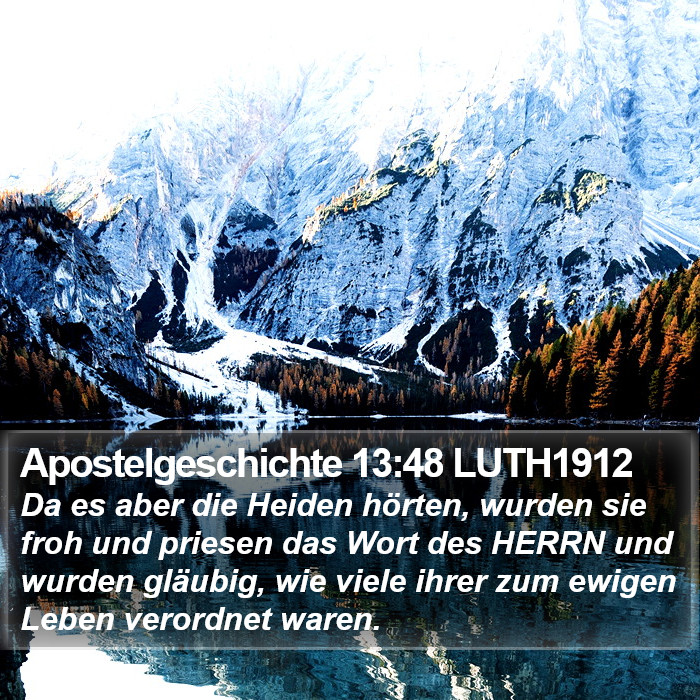 Apostelgeschichte 13:48 LUTH1912 Bible Study