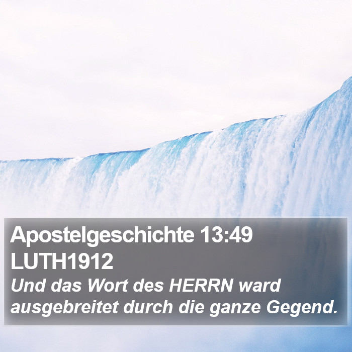 Apostelgeschichte 13:49 LUTH1912 Bible Study