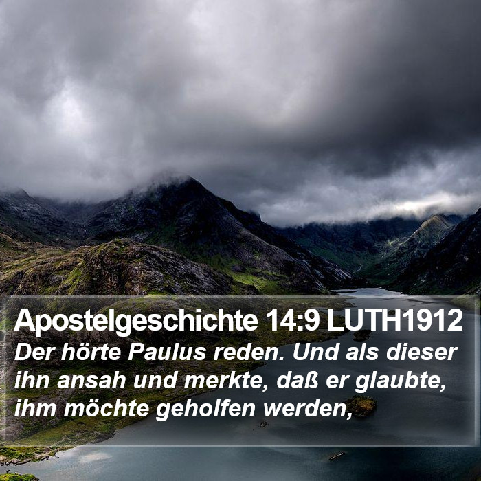 Apostelgeschichte 14:9 LUTH1912 Bible Study