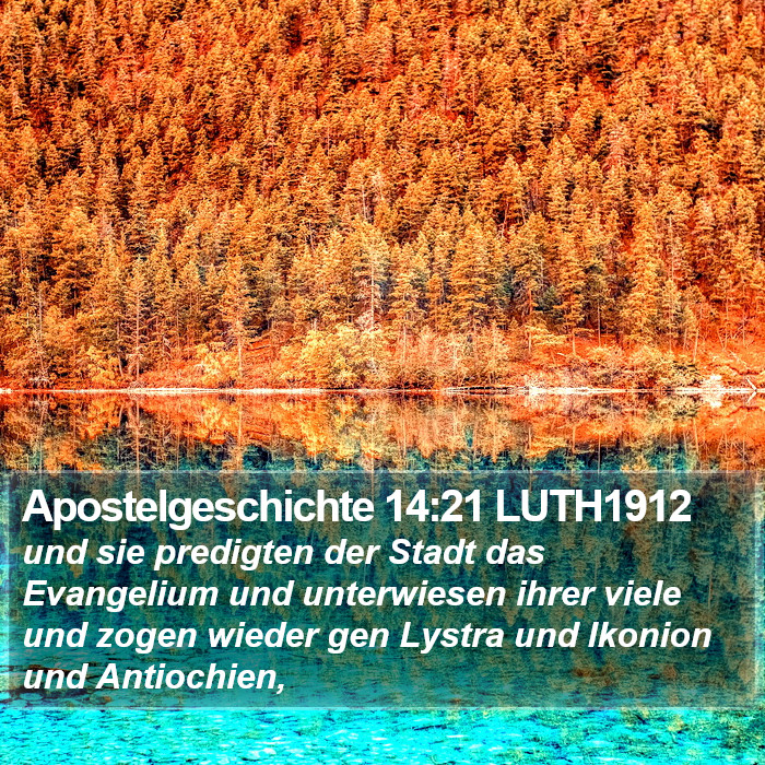 Apostelgeschichte 14:21 LUTH1912 Bible Study