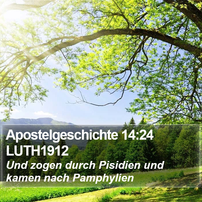 Apostelgeschichte 14:24 LUTH1912 Bible Study