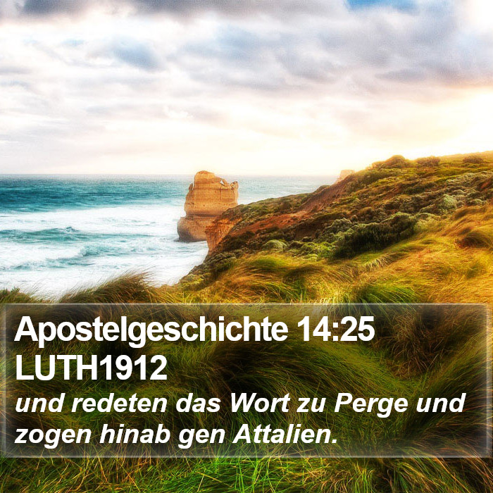 Apostelgeschichte 14:25 LUTH1912 Bible Study
