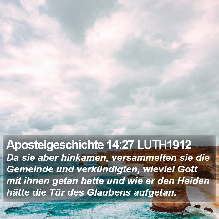 Apostelgeschichte 14:27 LUTH1912 Bible Study