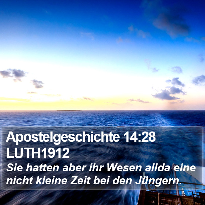 Apostelgeschichte 14:28 LUTH1912 Bible Study