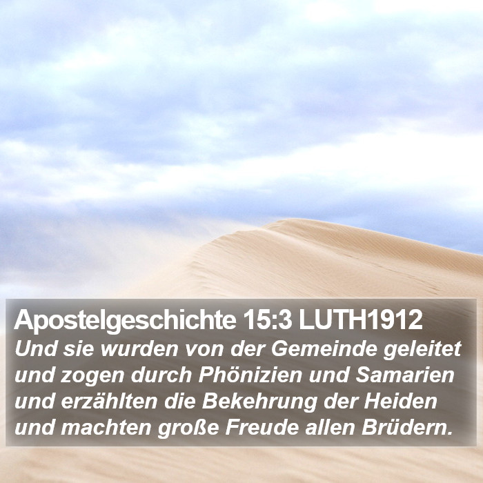 Apostelgeschichte 15:3 LUTH1912 Bible Study