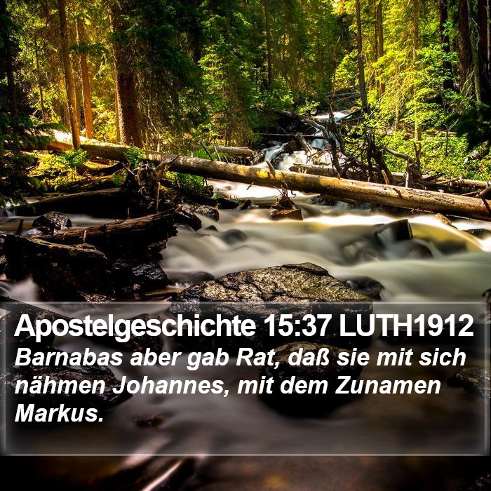 Apostelgeschichte 15:37 LUTH1912 Bible Study