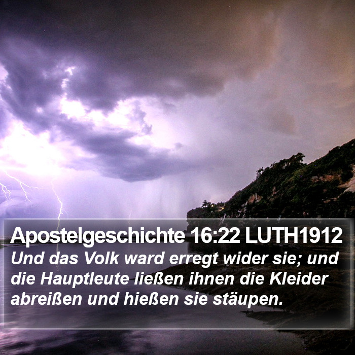 Apostelgeschichte 16:22 LUTH1912 Bible Study