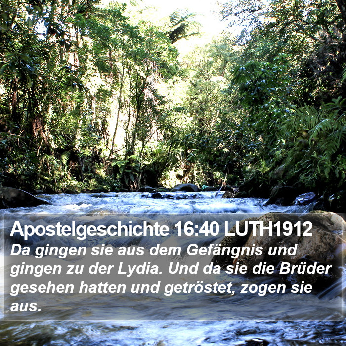 Apostelgeschichte 16:40 LUTH1912 Bible Study
