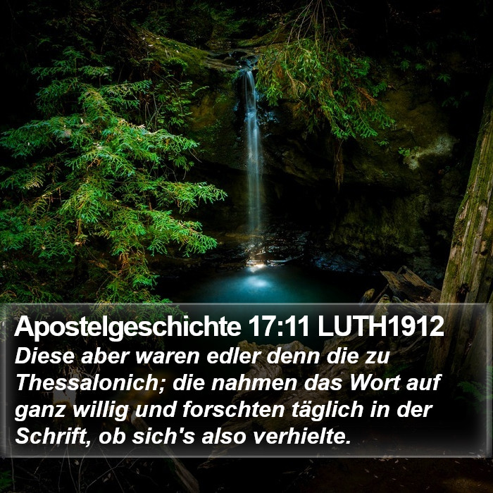Apostelgeschichte 17:11 LUTH1912 Bible Study
