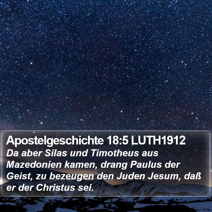 Apostelgeschichte 18:5 LUTH1912 Bible Study